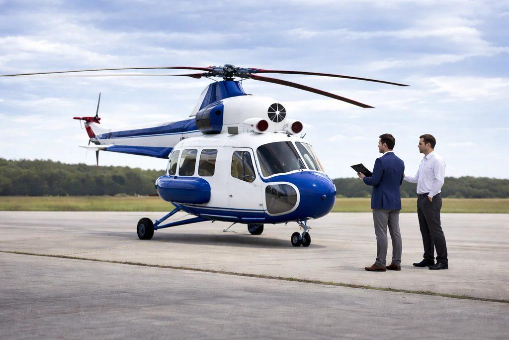 Mil Mi-2 light utility helicopter on the tarmac.